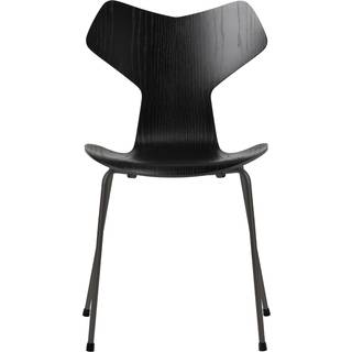 Fritz Hansen - Grand Prix 3130 Svart Färgad Ask/Black - Spisebordsstole - Arne Jacobsen - Metal/Træ