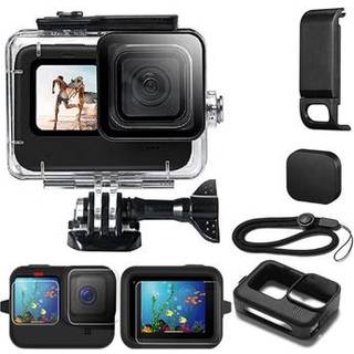 GoPro Hero 9/10/11 vandtæt etui med silikoneetui/skærmbeskytter/batterietui - klar