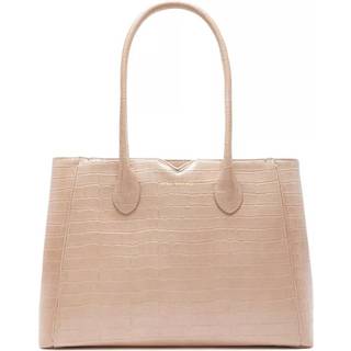 Isabel Bernard Honoré Cloe Croco Beige Calfskin Leather Handbag IB25076