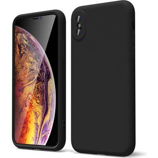 oakxco til iPhone X etui/iPhone 10 Xs telefonetui Flydende silikone tyndt tyndt bldt gummi gel TPU almindeligt enkelt cover til kvinder piger S