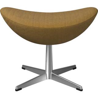 Fritz Hansen - 3127 Ägget Fotpall, Re-wool 0448 Satin polished aluninium - Fodskamler - Arne Jacobsen - Metal/Tekstilmateriale/Syntetisk