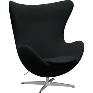 Fritz Hansen - 3316 Ägget, Tyg, Tonus 128 - Drejelænestole - Arne Jacobsen - Sort - Metal/Skum