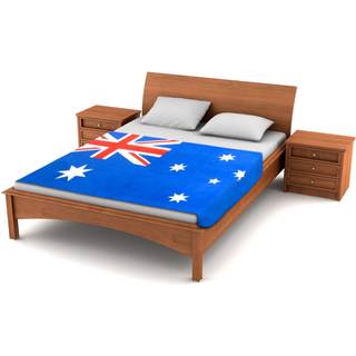 Fuzzy Flagstm Australia Flag fleece tæppe - 80 tommer x 50 -tommer - Overskiftet australske flagrejsekast dækning