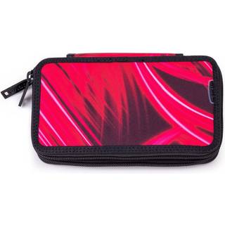 Jeva Two-Zip Pencil Case Pink Lightning