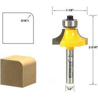 Yonico 13163Q 5/16-tommer radius rundt om kantformende router bit 1/4-tommer skaft