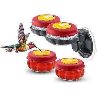 H?ndholdt kolibri Feeders (s?t af 4) Lille kolibri Foderglas med vindue Sugemonteringsbase - Vindue/h?ndholdt eller bordplade Mini Humming Bird F
