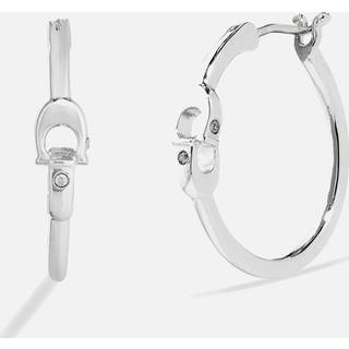 Coach Silver Interlinked C Hoop Earrings - Silver