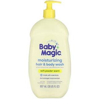 Baby Magic fugtgivende tårefri hår- og kropsvask med ringblomst og kokosolie – sulfatfri, 30 fl oz