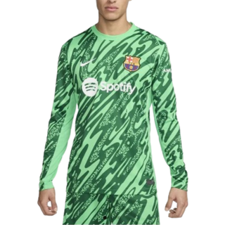 Langærmet FC Barcelona 2024/25 Stadium Goalkeeper Nike Football Replica-trøje til mænd - grøn