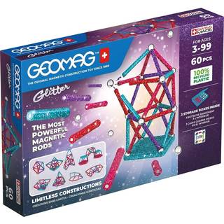 Geomag Glitter Recycled Magnetic Building Set, 60 dele