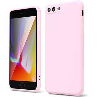 OAKXCO til iPhone 7 Plus Case iPhone 8 Plus Case Liquid Silicone sød tynd slank blød gummi gel glat dækning til kvindelige pige matte tpu solid æ