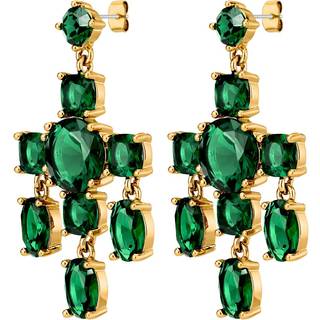 DYRBERG/KERN LEONORA ØRERING 450001 (Gold, Green, ONESIZE)