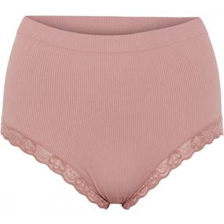 Tim & Simonsen - Feline rib midi trusse m/ blonde - Antik rosa
