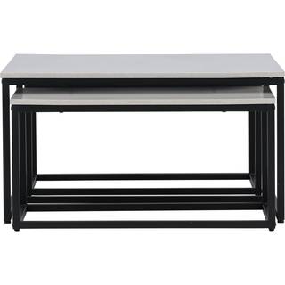 Venture Design Solna sofabord Sort 80 x 80 cm & 2 stk 73 x 38 cm