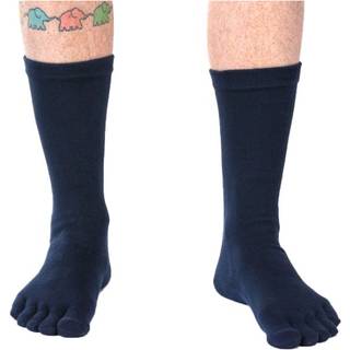Funqwear Tåstrømper Bomuld Mænd, 41-42, Navy