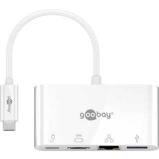USB-C multiport adapter (USB-C han til HDMI, Ethernet, USB-C, USB-A | PRIS-MATCH