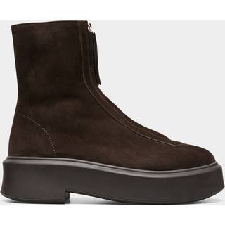 The Row Zipped Boot 1 suede ankle boots - brown - EU 38