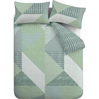 Catherine Lansfield Catherine Lansfield Green Larsson Geo Duvet Cover and Pillowcase Set