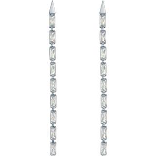 Ted Baker Silver Isalie Crystal Baguette Slinky Drop Necklace - Silver