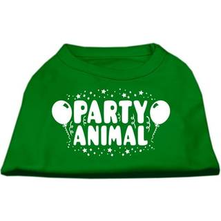 Party Animal Screen Print Shirt Emerald Green XS