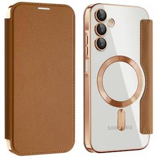 Samsung Galaxy A15 Flip cover med kortholder - MagSafe-kompatibel - Brun