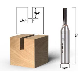 YONICO lige overfr?serbits massiv h?rdmetal indsats 1/4-tommer 1/2-tommer skaft 14036