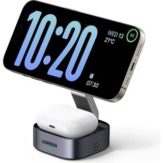 UGREEN Qi 3-i-1 MagSafe Trådløs Oplader med USB-C-port