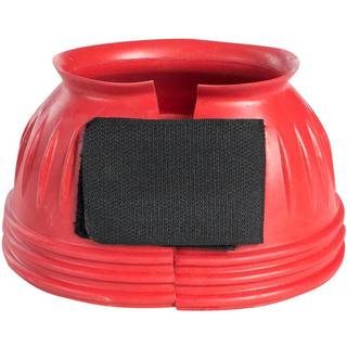 Horze Double Closure No Turn Rubber Bell Boots - Red - L