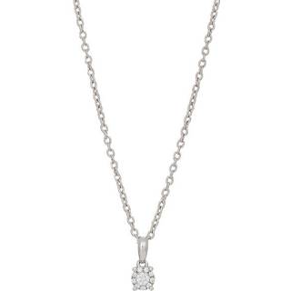 Siersbøl vedhæng i hvidguld med diamanter