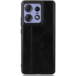 EIDERWOOD Motorola Edge 50 Pro Læderbelagt Plastik Cover - Sort