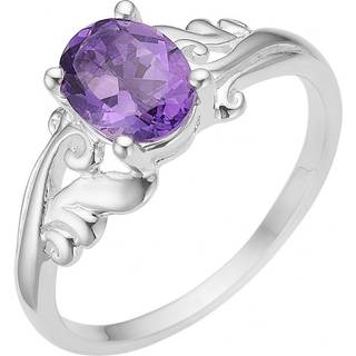 Lund Copenhagen ring i sølv med ametyst - Str. 50
