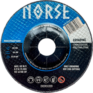 NORSE Slibeskive Grinding Disc 125×6,0×22,23mm Steel