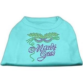 Mardi Gras Rhinestud Shirt Aqua xxxl