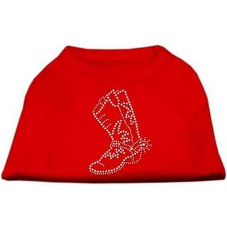 Rhinestone Boot Shirts Red XL