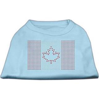 Kanadensisk flagga strassskjortor baby blå l