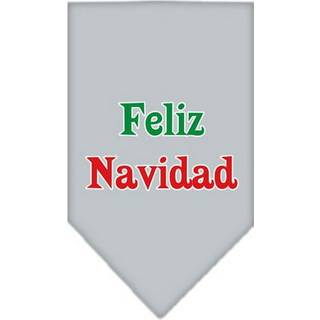 Feliz navidad skärmtryck bandana grå liten