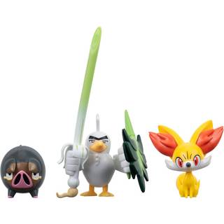 Pokémon Battle Figure Set 3-Pack Fennekin, Lechonk, Sirfetch'd 5 cm