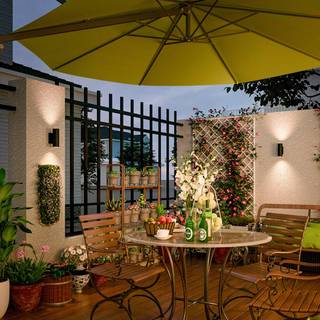 Calex Udendørs væglampe GU10, dæmpbar, Sort, Rustfrit stål, Moderne,