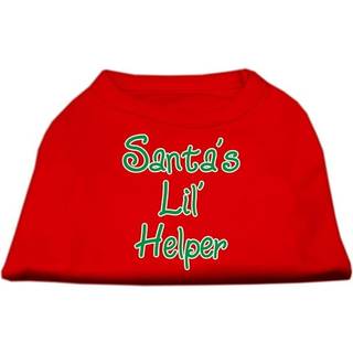 Santa's Lil 'Helper Screen Print Shirt Red SM