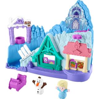 Fisher-Price Little People Toddler Toy Disney Frozen Arendelle Sledding Adventures Playset med figurer för låtsas Play Ages 18 månader