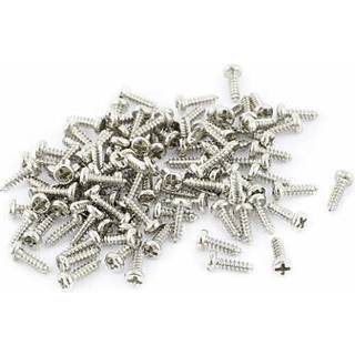 UXCELL 100 st m1.4 x 5 mm rostfritt stål Phillips runda huvudet självtappningsskruvar bultar