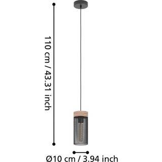Kilnsdale hængelampe, Ø 11 cm, sort/brun, stål