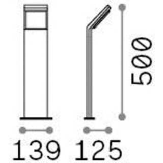 Ideal Lux LED-gadelampe Style brun højde 50 cm aluminium 3.000 K
