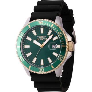 Invicta Pro Diver Quartz Green Dial Silicone Strap Men's Watch 46134