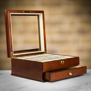 Mele & Co Lockable Fifteen Part Wooden Watch Box - A1997