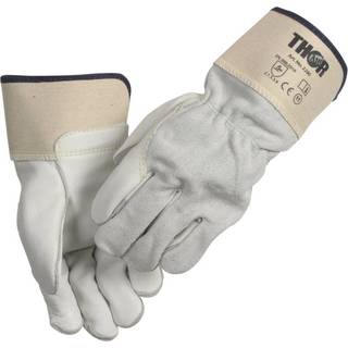 Thor  Oksespalthandske str 12, m 8 cm manchet, let foret