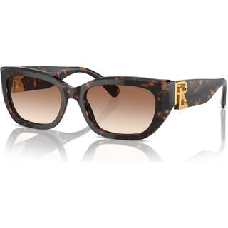 Ralph Lauren Kvinde RL8222 THE BRIDGET 500313 Solbriller Acetat Brun Brun Cat Eye Normal Skygge