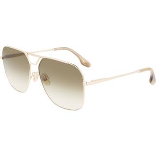 Victoria Beckham Kvinde VB217S 700 Solbriller Metal Guld Grøn Firkantet Normal Fotokromatisk
