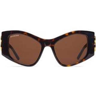 Balenciaga Kvinde BB0287S 002 Solbriller Acetat Havana Brun Cat Eye Normal