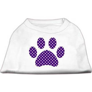 Lila schweiziska dot tass skärmtryck skjorta vita s